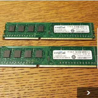 Crucial メモリ DDR3-1600 8GB x 2枚(PCパーツ)