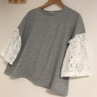 ザラ(ZARA)のZARAの袖レースTシャツ(Tシャツ(長袖/七分))