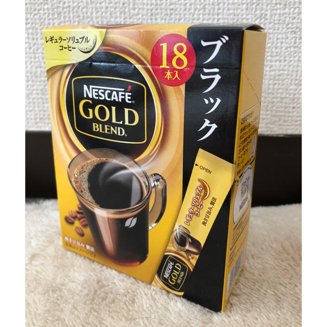 Nestle(ネスレ)のネスカフェ ゴールドブレンド ブラック スティック18本入り 食品/飲料/酒の飲料(コーヒー)の商品写真
