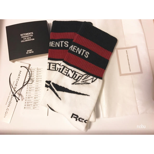 Reebok(リーボック)の新品【 VETEMENTS X Reebok 】 Cut-Up socks メンズのレッグウェア(ソックス)の商品写真