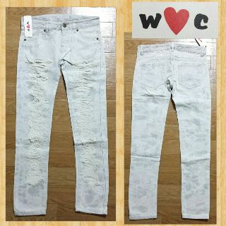 ダブルシー(wc)の定価8295円 WC ダブルシー 新品 ウォッシュ ダメージ加工デニム M(デニム/ジーンズ)