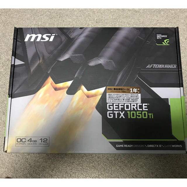 極美品 MSI GEFORCE GTX 1050TI DDR5 4GBPC/タブレット