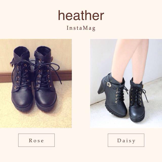 heather(ヘザー)の再値下げ🎵レースアップブーティ レディースの靴/シューズ(ブーツ)の商品写真