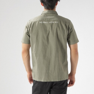 ベイフロー(BAYFLOW)のBAYFLOW ベイフロー コットンリネンファティーグ半袖シャツ カーキ 4/L(シャツ)