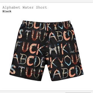 シュプリーム(Supreme)のSupreme alphabet water short Black M(ショートパンツ)