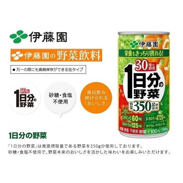 伊藤園(イトウエン)の伊藤園 1日分の野菜 100本セット 野菜ジュース 190g缶 新品 送料無料 食品/飲料/酒の飲料(ソフトドリンク)の商品写真