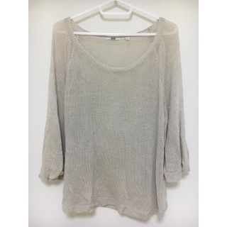 ユニクロ(UNIQLO)のUNIQLOユニクロ フレアスリーブニット ボヘミアン アジアン エスニック (Tシャツ(長袖/七分))