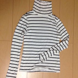 マウジー(moussy)のmoussyボーダーハイネック(カットソー(長袖/七分))