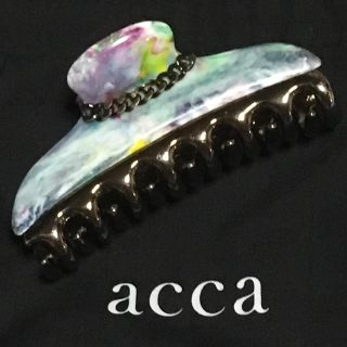 アッカ(acca)のacca アッカ 美品 大クリップ クリップ バレッタ リボンゴム シュシュ(バレッタ/ヘアクリップ)