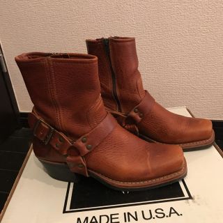 フライ(FRYE)のFRYE サイドジップ ブーツ 茶 ブラウン 6 1/2(ブーツ)