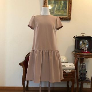 フォクシー(FOXEY)の美品FOXEY 半袖ワンピース38(ひざ丈ワンピース)