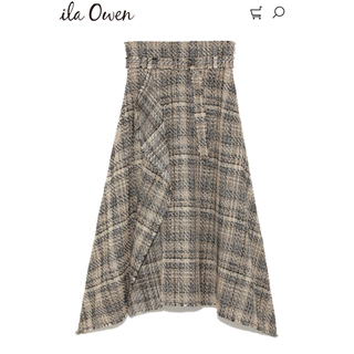 ミラオーウェン(Mila Owen)の新品 ミラオーウェン ツイードヘムラインスカート(ロングスカート)