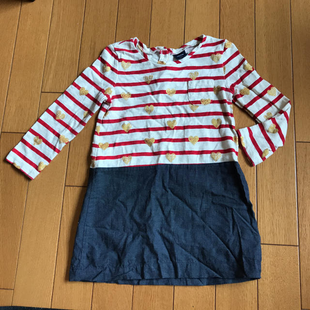 GAP Kids(ギャップキッズ)のギャップ・100センチ・ワンピース・ボーダー キッズ/ベビー/マタニティのキッズ服女の子用(90cm~)(ワンピース)の商品写真