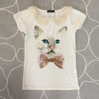 猫 Tシャツ 白 (Tシャツ(半袖/袖なし))