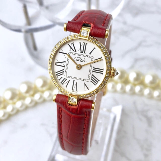 Cartier - カルティエ オパラン ダイヤゴールド時計