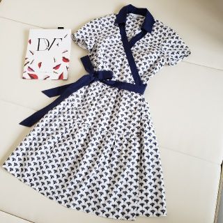 ダイアンフォンファステンバーグ(DIANE von FURSTENBERG)の美品◇ダイアンフォン 人気デザインラップワンピース(ひざ丈ワンピース)