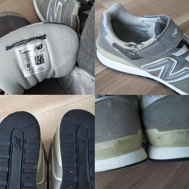 New Balance(ニューバランス)の【USED】 22cm　ニューバランス　 996　グレー キッズ/ベビー/マタニティのキッズ靴/シューズ(15cm~)(スニーカー)の商品写真