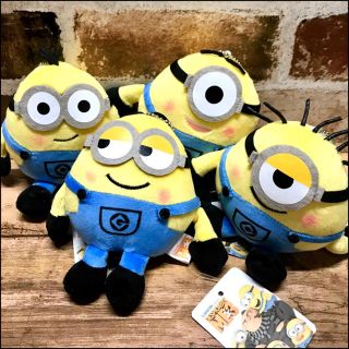 ミニオン(ミニオン)のMinions｜ミニオンズ マスコット キーホルダー ぬいぐるみ 4個セット(キャラクターグッズ)