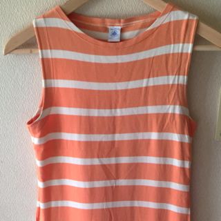 プチバトー(PETIT BATEAU)のPETIT BATEAU プチバトー カットソー ボーダーロングワンピース (ロングワンピース/マキシワンピース)