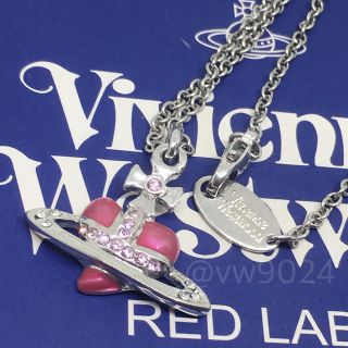 ヴィヴィアンウエストウッド(Vivienne Westwood)の美品❗️ディアマンテハートペンダント ディアマンテハートネックレス ピンク(ネックレス)