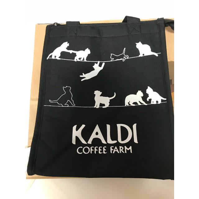 KALDI(カルディ)のカルディ 猫バッグ ドリンクボトル レディースのバッグ(トートバッグ)の商品写真