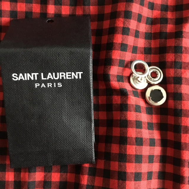 サンローラン SAINT LAURENT PARIS チェック シャツ S 新品 シャツ