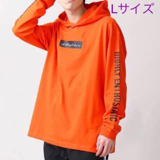 ウィゴー(WEGO)のWEGO パーカーTシャツ オレンジ L(Tシャツ/カットソー(七分/長袖))