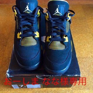 ナイキ(NIKE)のJordan4 サンダー 7Y 激レア(スニーカー)