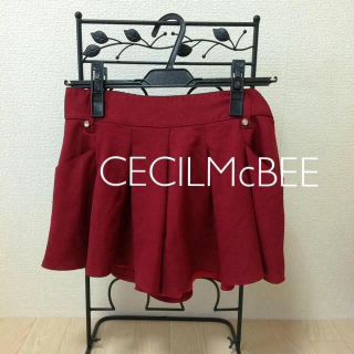 セシルマクビー(CECIL McBEE)のセシルマクビー レッド キュロットスカート(キュロット)