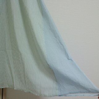 ダブルクローゼット(w closet)の青 緑 ストライプ キャミワンピ(ロングワンピース/マキシワンピース)