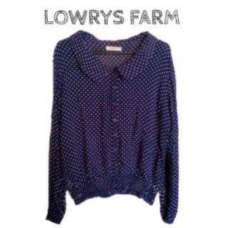 ローリーズファーム(LOWRYS FARM)のローリーズ♡ドット柄シャツ(シャツ/ブラウス(長袖/七分))