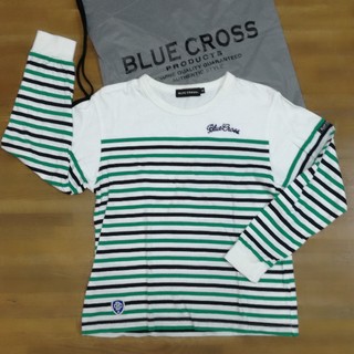 ブルークロス(bluecross)のブルークロス長袖Tシャツ ジュニア用 Sホワイト地ボーダー(Tシャツ/カットソー)
