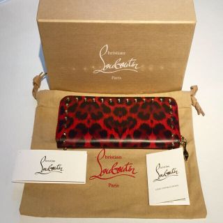 クリスチャンルブタン(Christian Louboutin)のクリスチャンルブタンラウンドファスナー長財布レオパード柄 (B-0614)(財布)