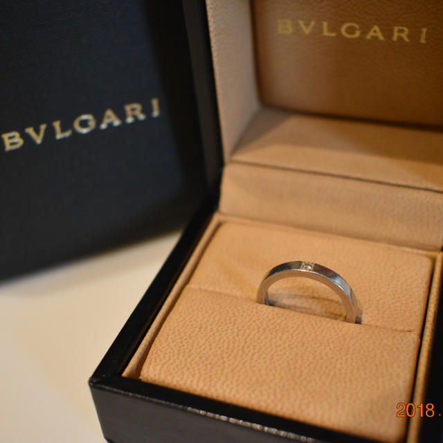 BVLGARI(ブルガリ)のブルガリ ダイヤ 1P プラチナ 指輪 結婚指輪 婚約指輪 PT950 リング レディースのアクセサリー(リング(指輪))の商品写真