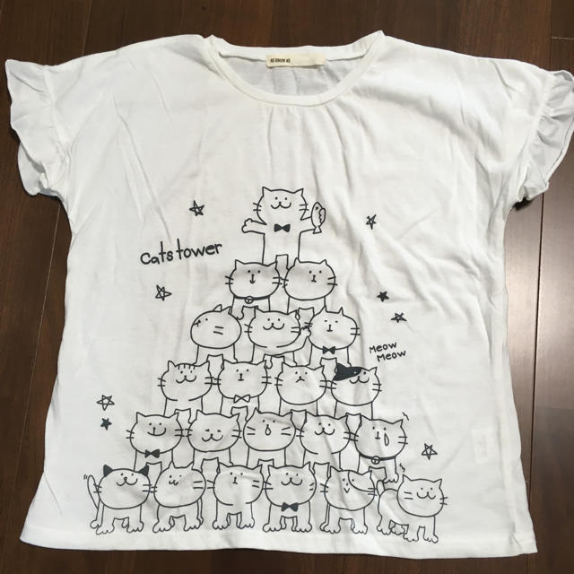 AS KNOW AS(アズノウアズ)の【お値下げ】AS KNOW AS 猫プリントTシャツ レディースのトップス(Tシャツ(半袖/袖なし))の商品写真