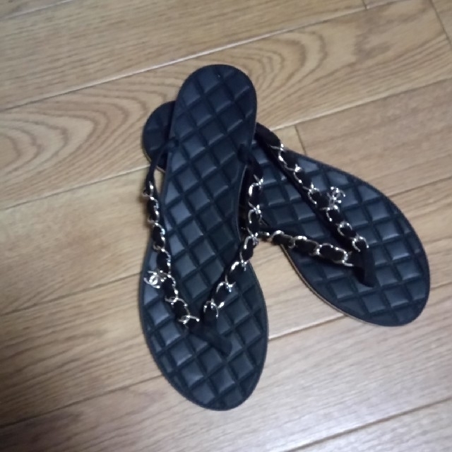 CHANEL シャネル マトラッセ チェーン サンダル 美品