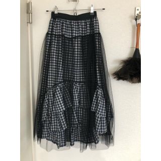 ザラ(ZARA)のチェック✖️レース(ひざ丈スカート)