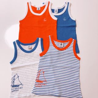 プチバトー(PETIT BATEAU)のタンクトップ４枚セット ２歳86cm(タンクトップ/キャミソール)