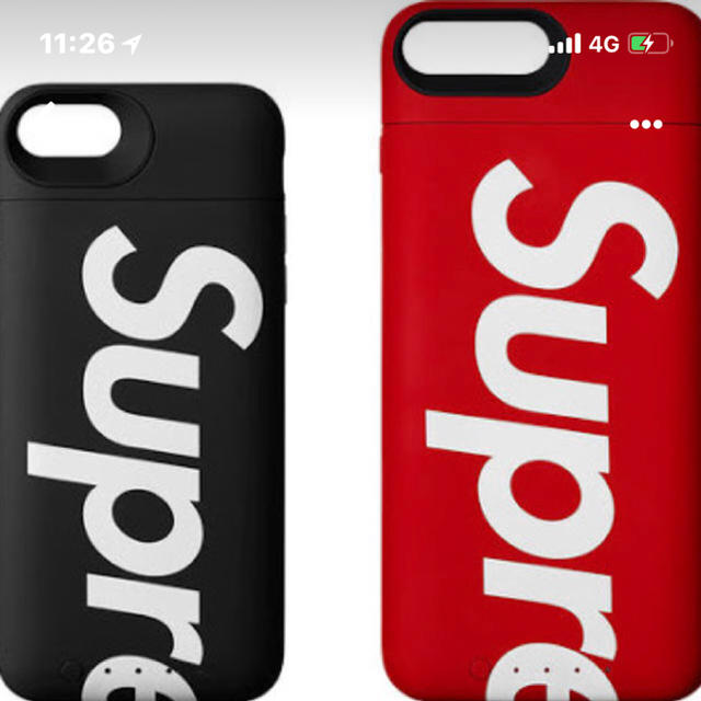 iPhoneケースSupreme Mophie iPhone 8+ スマホケース 赤