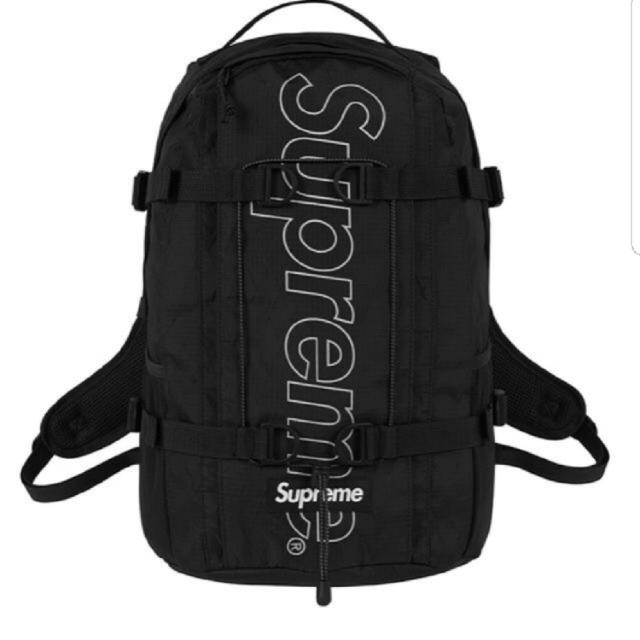 新作 supreme backpack 黒