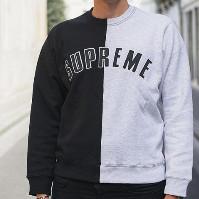 Supreme split crewneck sweatshirt M 新品