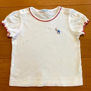 ファミリア(familiar)のfamiliarファミリア♡ペンギン刺繍半袖Tシャツ(Ｔシャツ)