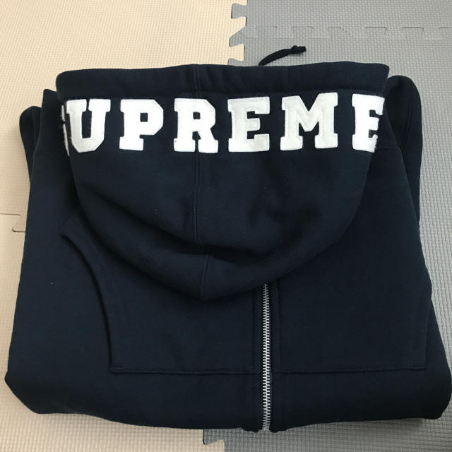 supreme felt hood logo zip up sweat XL