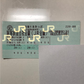 ジェイアール(JR)の青春18切符(鉄道乗車券)