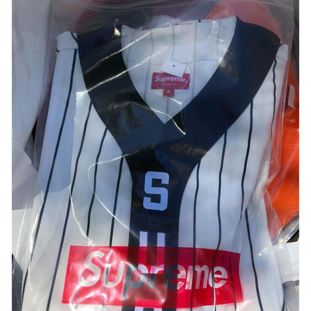 Surpeme baseball jersey Sサイズ 白