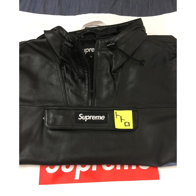 Supreme® Leather Anorak 黒M