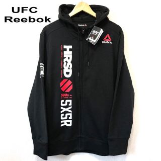 リーボック(Reebok)の新品 UFC Reebok ロゴ パーカー  L 黒 HRSD (パーカー)