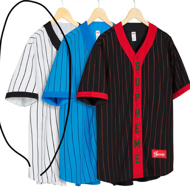 Supreme Baseball Jersey 白 S