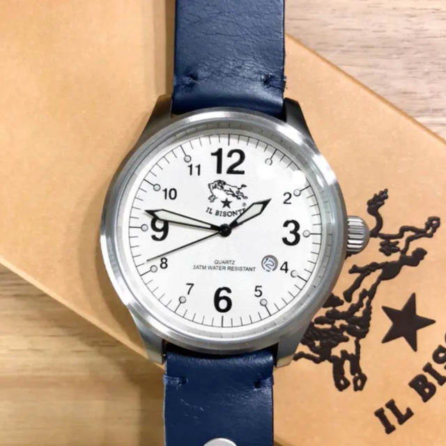 新品 イルビゾンテ 腕時計 ネイビー ブレスレット 本革 ベルト ブランド 時計