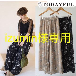 トゥデイフル(TODAYFUL)の【SALE】TODAYFUL シアーフラワーパンツ(カジュアルパンツ)